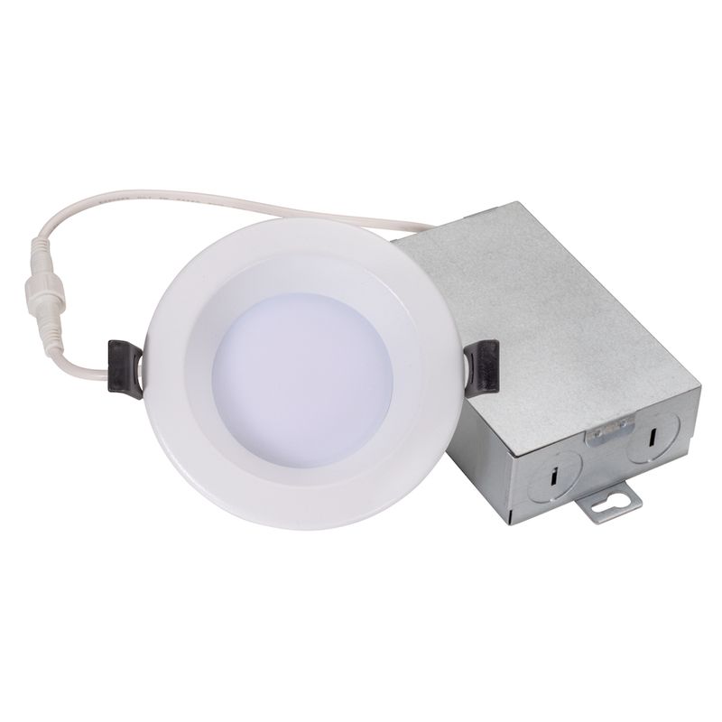 Topaz 3in Canless Slim Fit Deep Smooth Regress Downlight 7W Color Select 27-30-35-40-50K 500lm 90 CRI Spring Clips