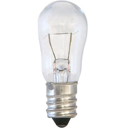 S6 Indicator Incandescent Bulb 6W 2700K Candelabra Base 130V Clear Dimmable