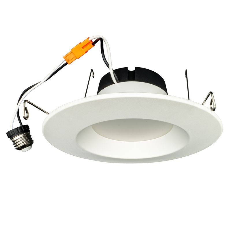 Topaz LED Performance Retrofit Downlight 6in 3-Watt & 5-Color Select (max 13W 1250lm) Polyamide Plastic Smooth Trim 120V 90CRI Dimmable White