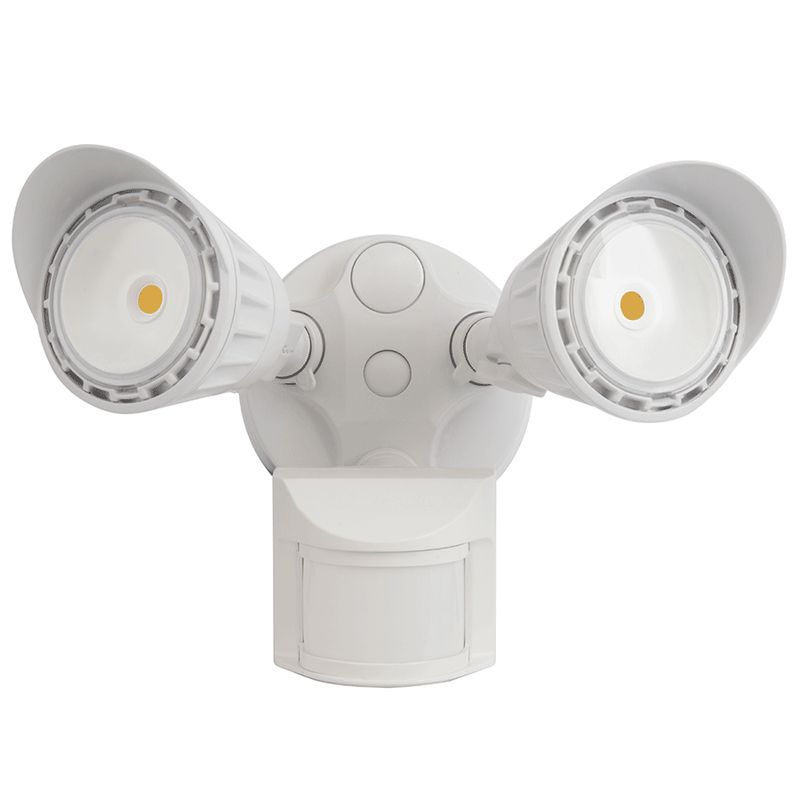 Patrol Security Flood With Motion Sensor 20W 5000K Universal Mounting Location White Finish 120 277V
