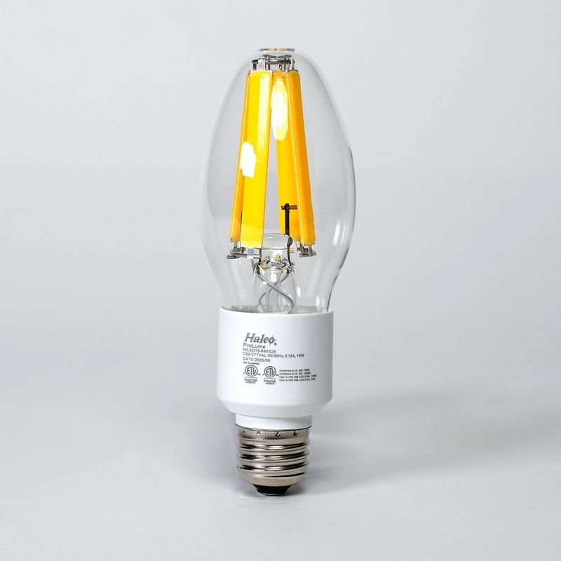 LED HID Filament ED17 Lamp 15W 5000K E26 Base 2700 Lumens