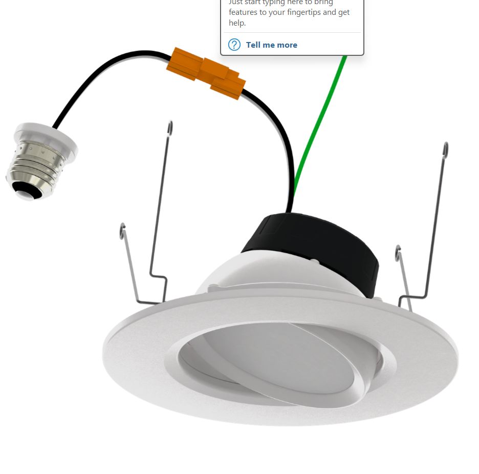 ProLED Select Gimbal Downlight 6in 11W 2700K-5000K Color Selectable Dimmable 25Deg Title 20 JA-8