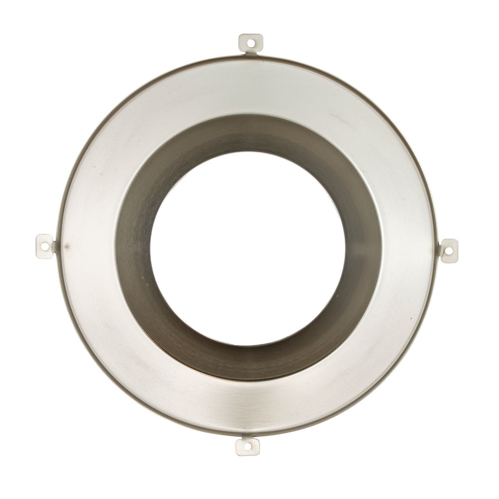 Topaz 6in Brushed Nickle Smooth Trim for CDL Integrated Driver Commercial Downlight