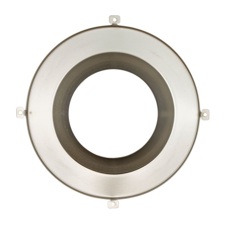 Topaz 6in Brushed Nickle Smooth Trim for CDL Integrated Driver Commercial Downlight