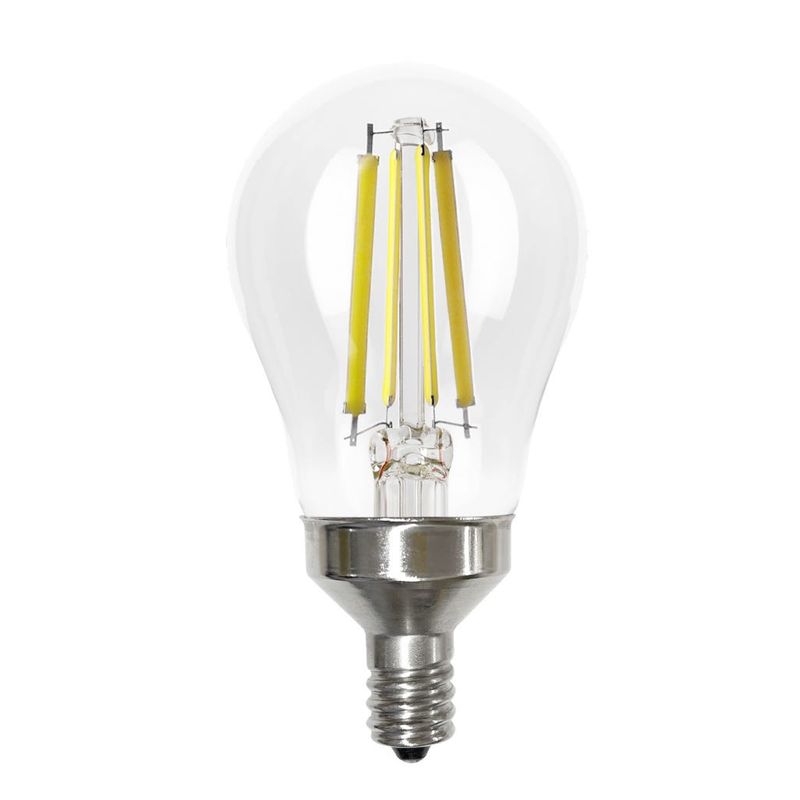 LED Filament A15 Bulb Candelabra (E12) Base 5000K 8.8W 800 Lumens (60W Equiv) Clear Dimmable T20 Gen-4