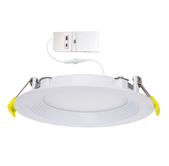 Commercial Slim Downlight 6in 15W Lumen Select 820-1100-1230lm 2700-5000K Color Selectable Baffle Trim 120-277V Dimmable TRIAC-ELV & 0-10V Commercial Slim Downlight 6in 15W Lumen Select 820-1100-1230lm 2700-5000K Color Selectable Baffle Trim 120-277V Dimmable TRIAC-ELV & 0-10V