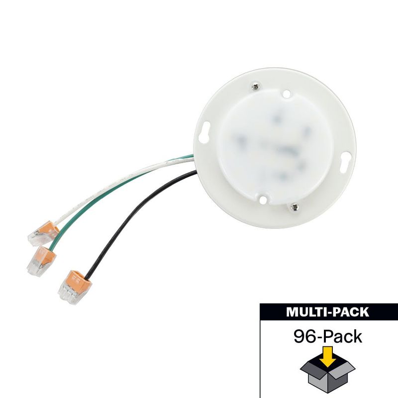 Temporary Disk Light 4in 96-PACK Round 10.5W 5000K White Trim 120V 90CRI 820Lumen Non-Dim
