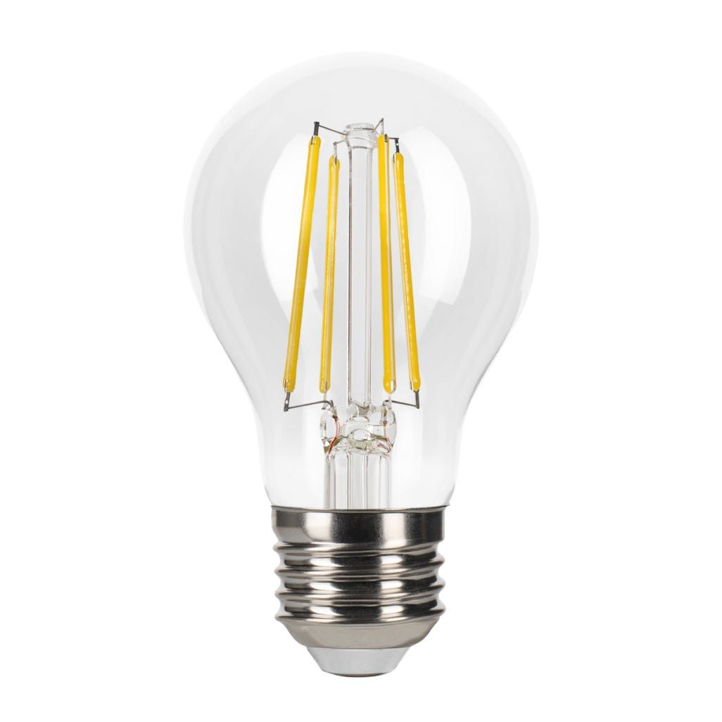 LED Filament A19 Bulb Medium (E26) Base 2700K 3-Step Built In Dimming 136/450/800Lum (2/4/7W) (60W Equiv) Clear T20 Gen-4 LED Filament A19 Bulb Medium (E26) Base 2700K 3-Step Built In Dimming 136/450/800Lum (2/4/7W) (60W Equiv) Clear T20 Gen-4