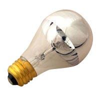 A19 Incandescent Silver Bowl Bulb 100W 2700K Medium (E26) Base 130V Clear Dimmable A19 Incandescent Silver Bowl Bulb 100W 2700K Medium (E26) Base 130V Clear Dimmable
