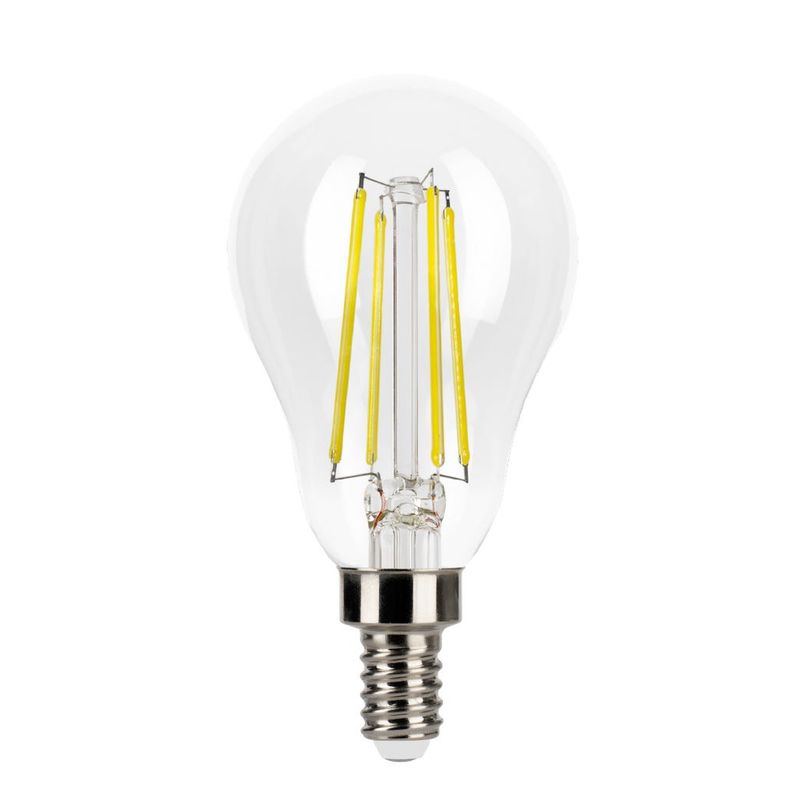 LED Filament A15 Bulb Candelabra (E12) Base 5000K 5W 450 Lumens (40W Equiv) Clear Dimmable T20 Gen-4