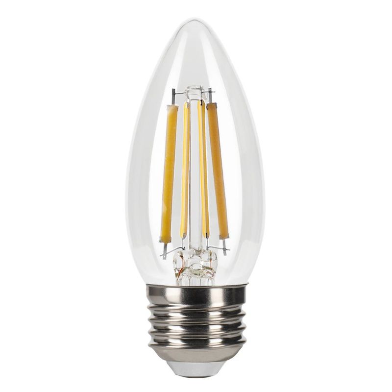 LED Filament Bullet B11 Bulb Medium (E26) Base 2700K 8.8W 800 Lumens (75W Equiv) Clear Dimmable T20 Gen-4