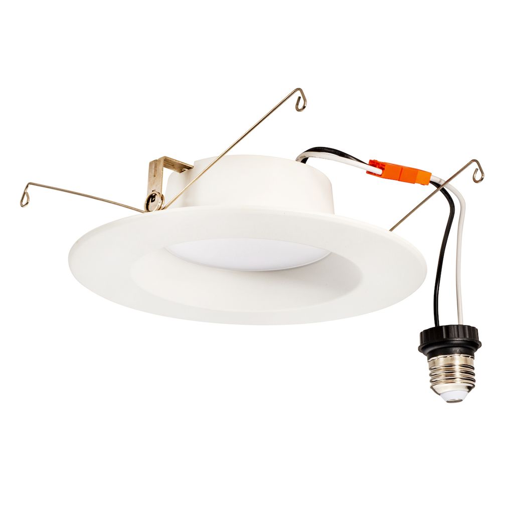 Topaz 6in Retrofit Downlight 8W 4000K 730lm White Smooth Trim Economical 120V 60W-equiv