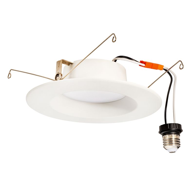 Topaz 6in Retrofit Downlight 8W 4000K 730lm White Smooth Trim Economical 120V 60W-equiv