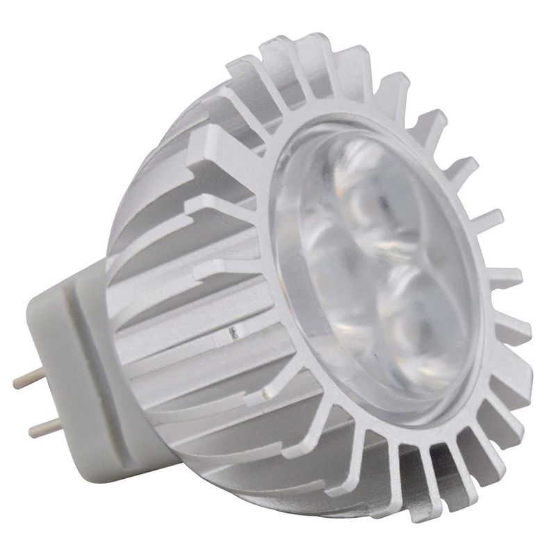 LED MR11 Flood 3W 30 Degree 2700K GU4 Base 10-18V - 230 Lumen - 40000 hours - 80CRI