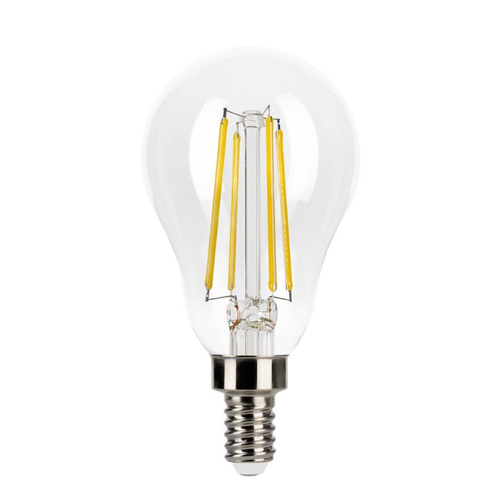 LED Filament A15 Bulb Candelabra (E12) Base 3000K 5W 450 Lumens (40W Equiv) Clear Dimmable T20 Gen-4 LED Filament A15 Bulb Candelabra (E12) Base 3000K 5W 450 Lumens (40W Equiv) Clear Dimmable T20 Gen-4