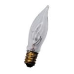 Incandescent Decorative Clear Flame Tip CA5 Bulb Candelabra Base 7.5W C-7A/3 Filament Dimmable