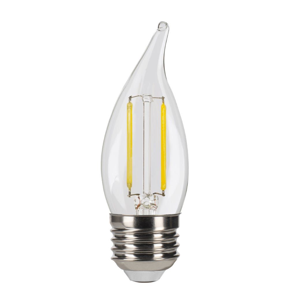 LED Filament Flame Tip CA11 Bulb Medium (E26) Base 3000K 3.3W 300 Lumens (40W Equiv) Clear Dimmable T20 Gen-4 LED Filament Flame Tip CA11 Bulb Medium (E26) Base 3000K 3.3W 300 Lumens (40W Equiv) Clear Dimmable T20 Gen-4