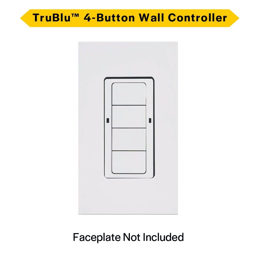TruBlu Mesh Wireless 4-Button Wall Controller Scene Control 120V-277VAC White (decora plate not included) TruBlu Mesh Wireless 4-Button Wall Controller Scene Control 120V-277VAC White (decora plate not included)