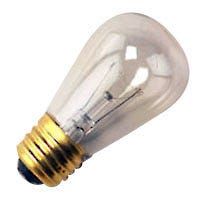 S14 Incandescent Sign Bulb 11W 2700K Medium (E26) Base 130V Clear Dimmable