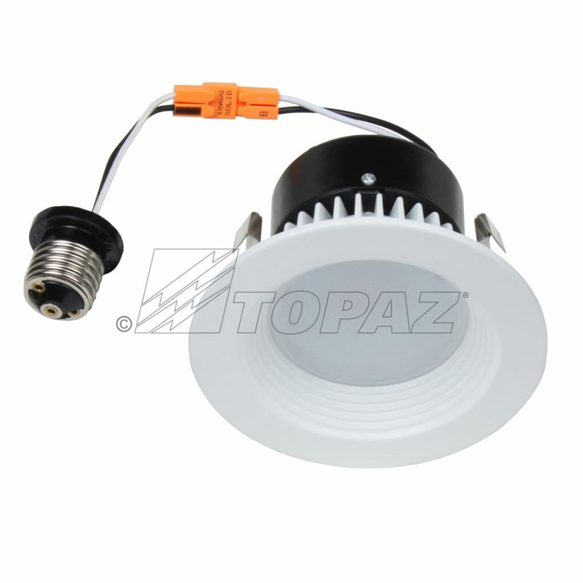 Topaz 4in Retrofit Downlight 11W 3000K 750lm White Baffle 90 CRI Dimmable Topaz 4in Retrofit Downlight 11W 3000K 750lm White Baffle 90 CRI Dimmable