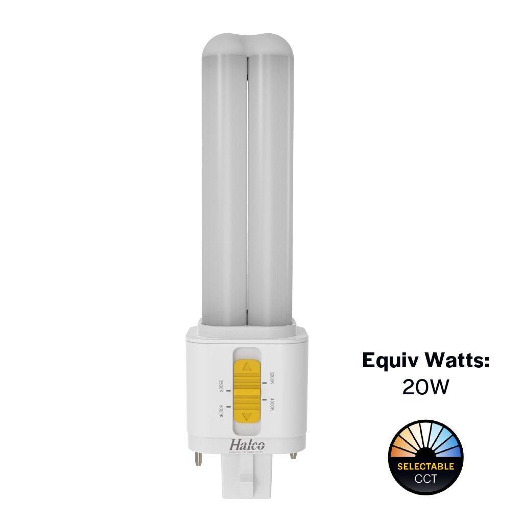 LED Double Tube Omni-Directional Plug-In Lamp GX32 2-Pin Base 3000K-3500K-4000K-5000K 7 Watt (20W Equivalent) Hybrid Type A (Magnetic Ballast) - Type B, Non-Dimmable LED Double Tube Omni-Directional Plug-In Lamp GX32 2-Pin Base 3000K-3500K-4000K-5000K 7 Watt (20W Equivalent) Hybrid Type A (Magnetic Ballast) - Type B, Non-Dimmable