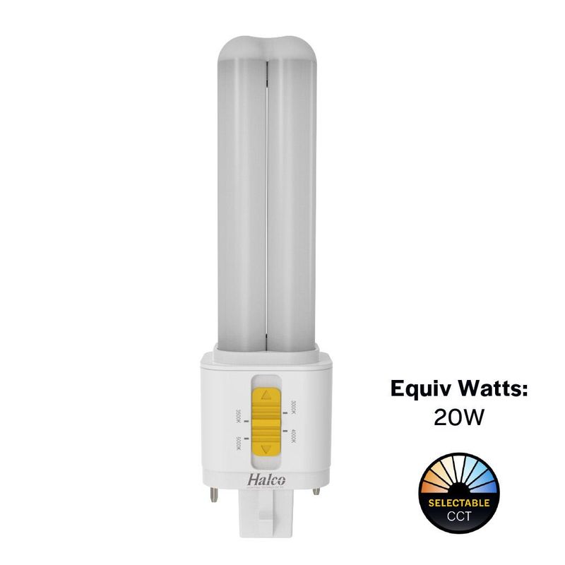 LED Double Tube Omni-Directional Plug-In Lamp GX32 2-Pin Base 3000K-3500K-4000K-5000K 7 Watt (20W Equivalent) Hybrid Type A (Magnetic Ballast) - Type B, Non-Dimmable LED Double Tube Omni-Directional Plug-In Lamp GX32 2-Pin Base 3000K-3500K-4000K-5000K 7 Watt (20W Equivalent) Hybrid Type A (Magnetic Ballast) - Type B, Non-Dimmable