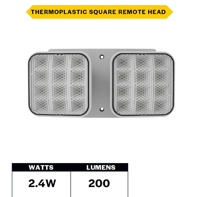 Emergence LED Double Remote Head Square Indoor White, 2.4W, 3.6-15VDC Input