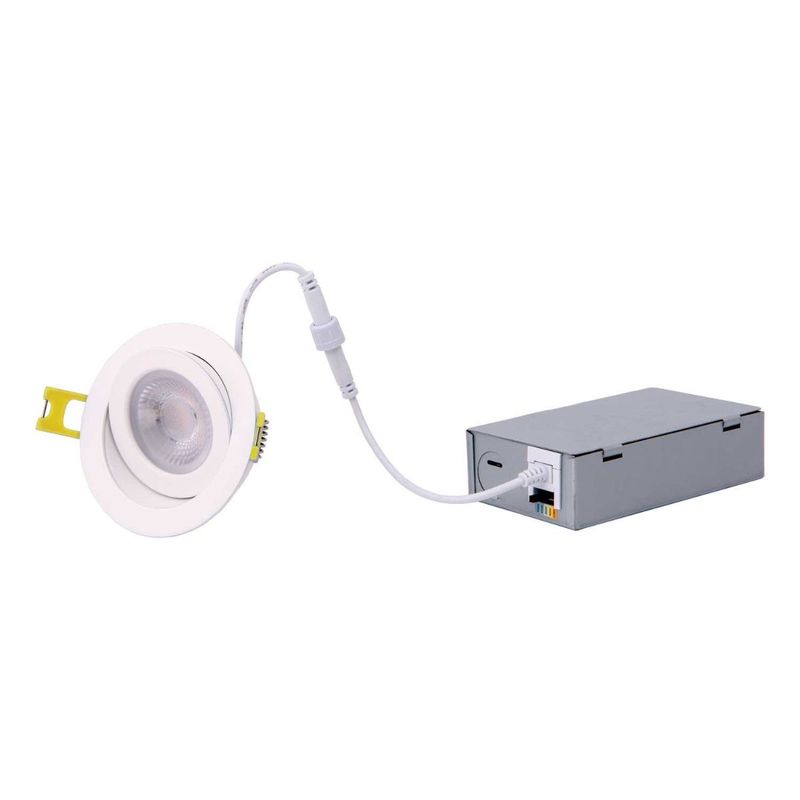 ProLED Select Direct Fit Gimbal Downlight 3in 6W 2700-5000K Color Selectable 90Deg Tilt Dimmable T20 JA-8