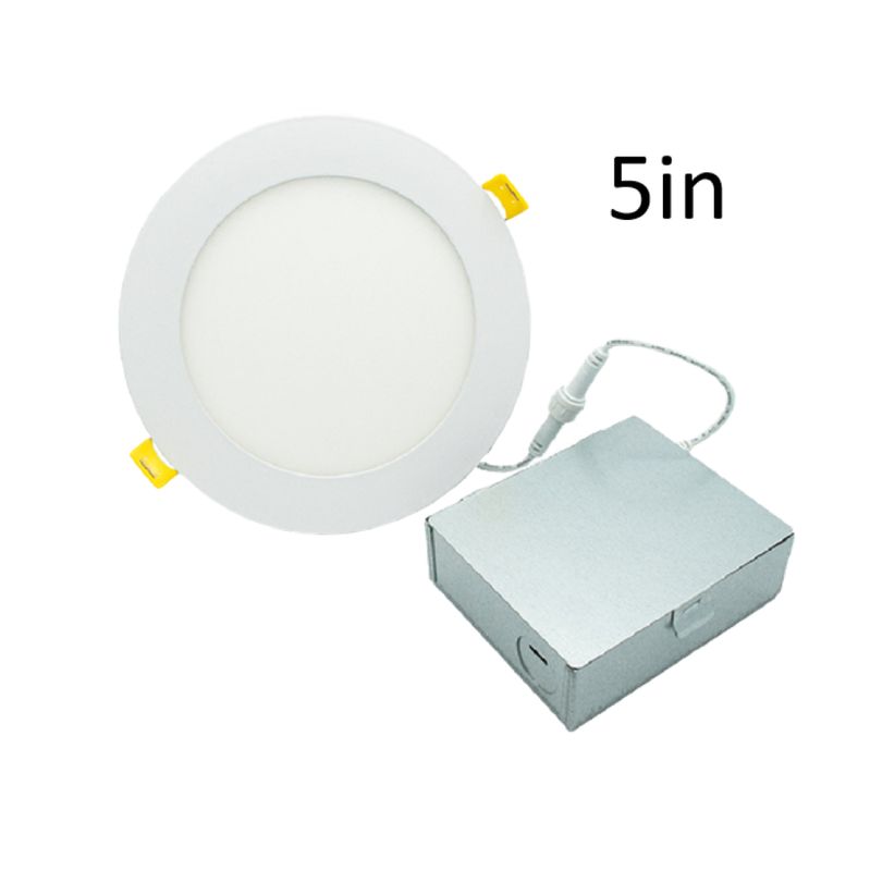 LED Select Slim Downlight 5in 10W Smooth Trim 2700K-5000K Color Selectable 863-907lm Dimmable JA-8