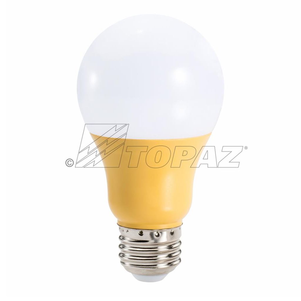 Topaz LED A19 Yellow Bulb 2.5W 70lm E26 Base
