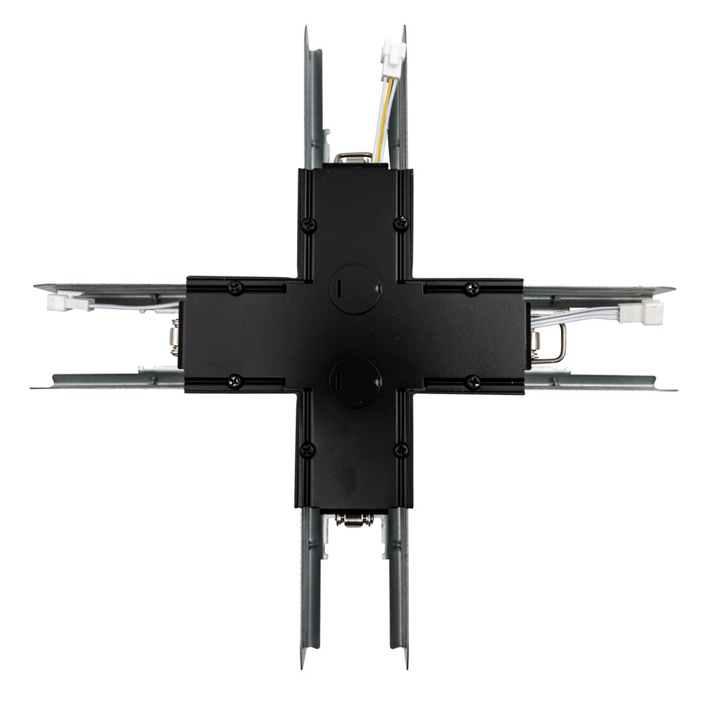 Topaz X (Cross) Shape Connector Black for Architectural Strip LSA