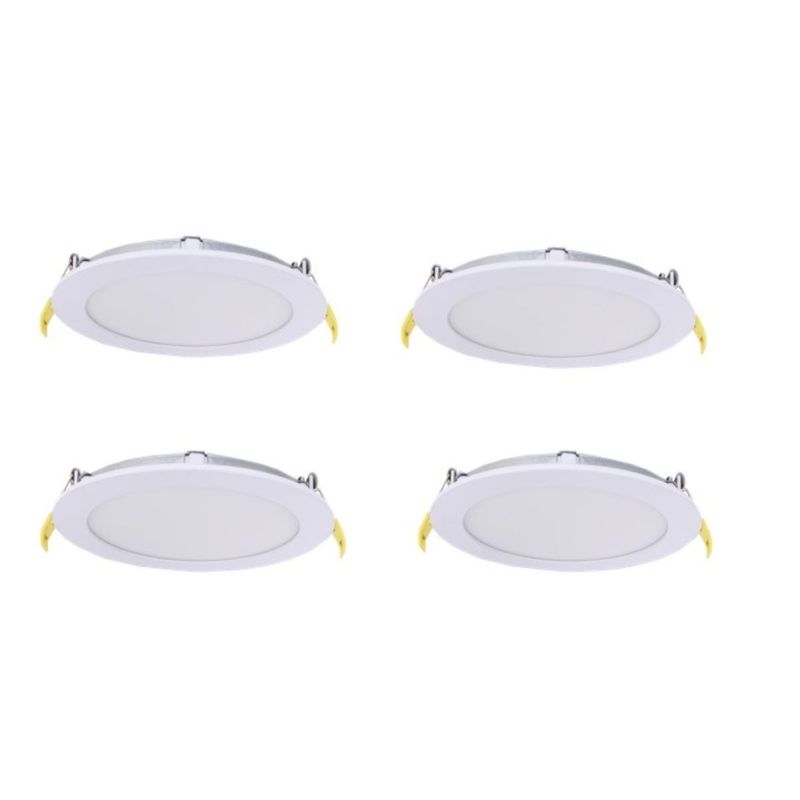 LED Select Slim Downlight 6in 11W 4-Pack 2700K-5000K Color Selectable 927-978lm Dimmable JA-8 Smooth Trim