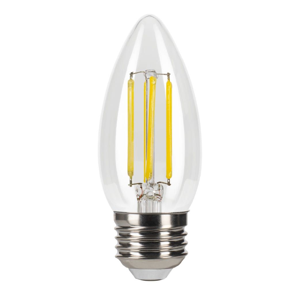 LED Filament Bullet B11 Bulb Medium (E26) Base 3000K 5.5W 500 Lumens (60W Equiv) Clear Dimmable T20/T24 Gen-4 LED Filament Bullet B11 Bulb Medium (E26) Base 3000K 5.5W 500 Lumens (60W Equiv) Clear Dimmable T20/T24 Gen-4