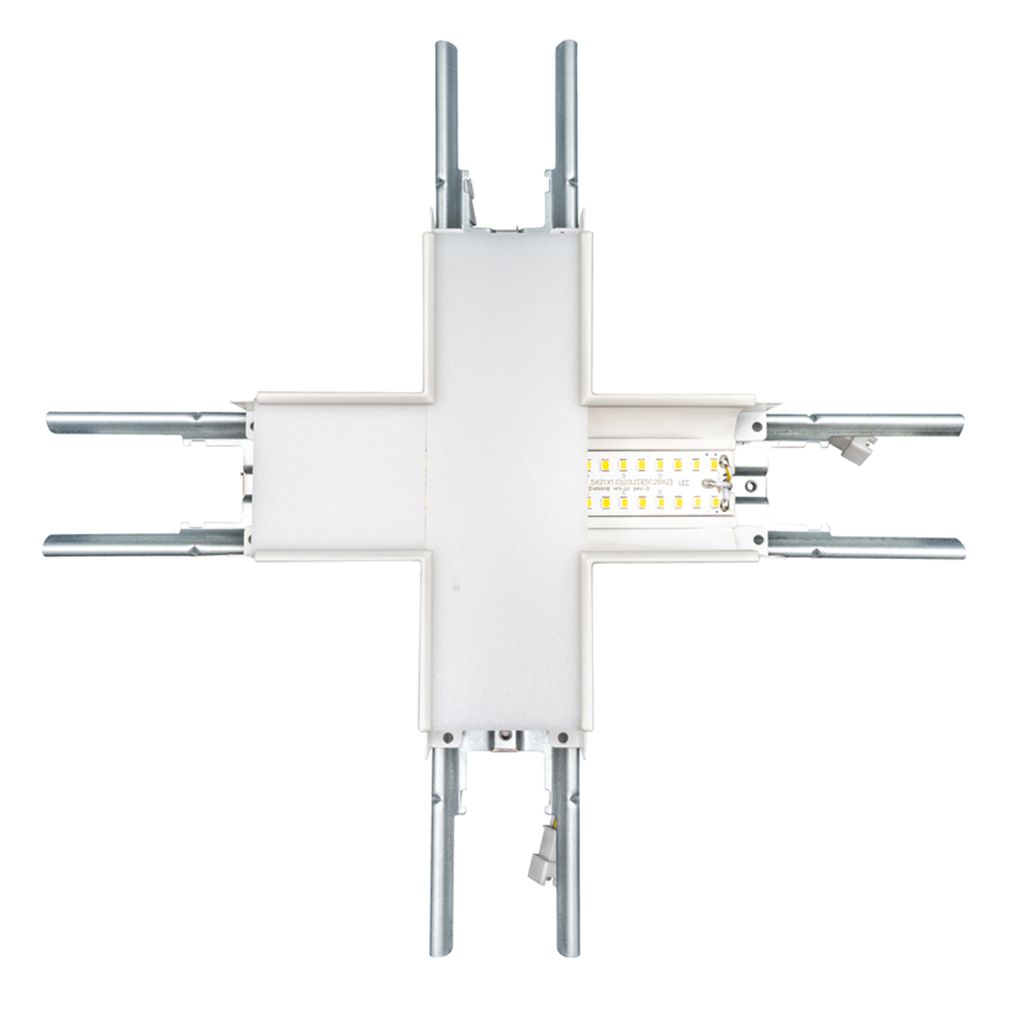 Topaz X (Cross) Shape Connector White for Architectural Strip LSA