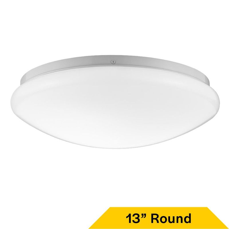 Flush Mount White Mushroom 13 Flush Mount White Mushroom 13" Selectable CCT 27/30/35/40/50K 21W 1400LM 120V TRIAC Dimming Plastic Lens