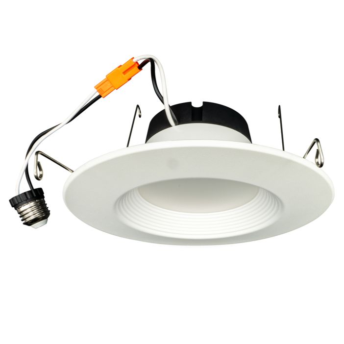 Topaz LED Performance Retrofit Downlight 6in 3-Watt & 5-Color Select (max 13W 1250lm) Polyamide Plastic Baffle Trim 120V 90CRI Dimmable White