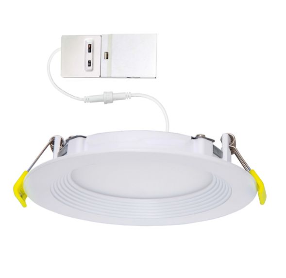 Commercial Slim Downlight 4in 13W Lumen Select 660-820-1075lm 2700-5000K Color Selectable Baffle Trim 120-277V Dimmable TRIAC-ELV & 0-10V Commercial Slim Downlight 4in 13W Lumen Select 660-820-1075lm 2700-5000K Color Selectable Baffle Trim 120-277V Dimmable TRIAC-ELV & 0-10V