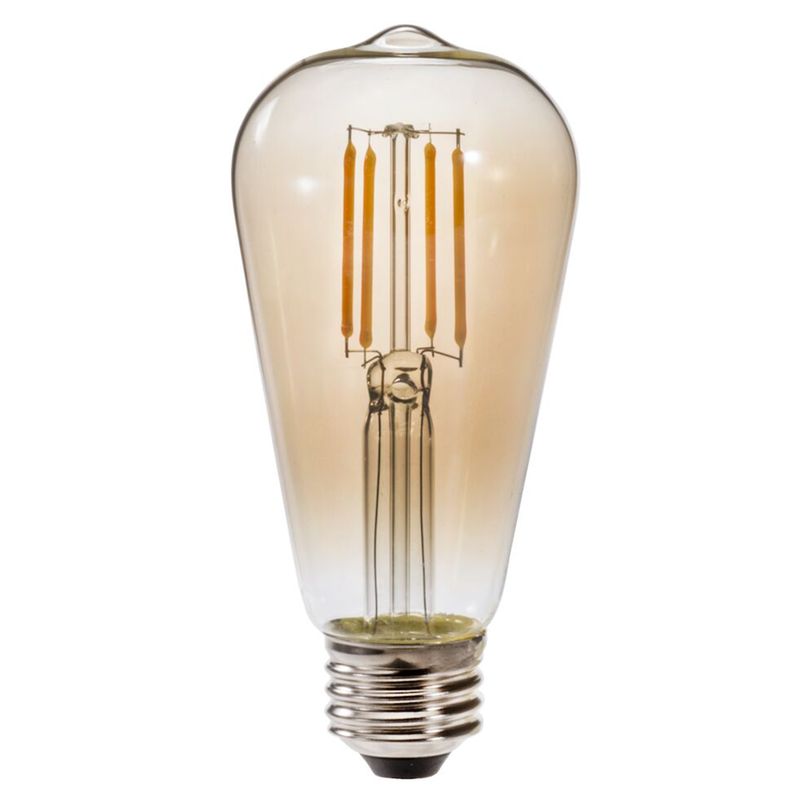 Topaz LED ST19 Vintage Amber Filament Bulb 5.5W 400lm E26 2200K 40W-Equiv Dimmable
