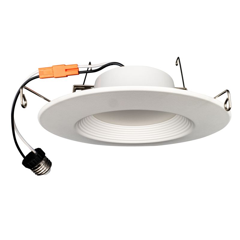 Topaz 6in Retrofit Downlight 8W 4000K 730lm White Baffle Trim Economical 120V 60W-equiv