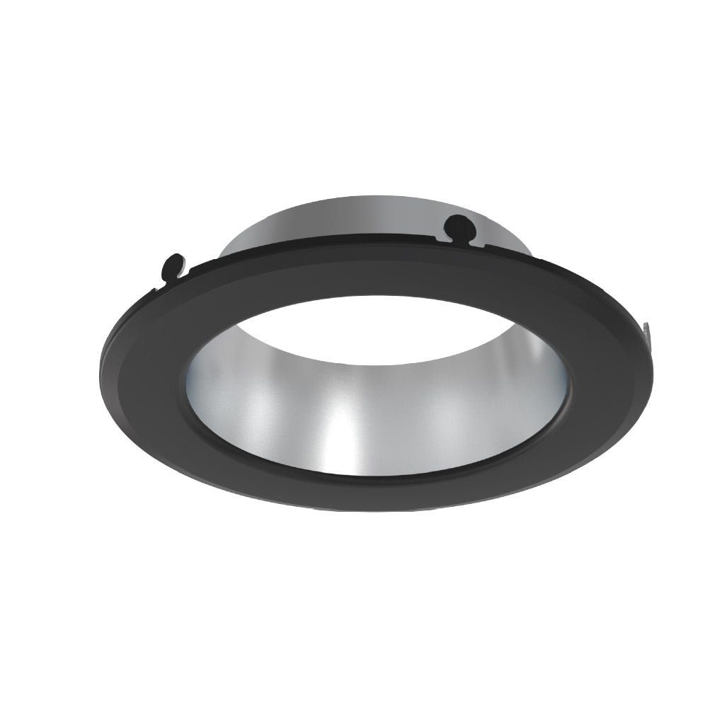 4in Commercial Downlight Reflector Insert, Haze Reflector, Black Flange