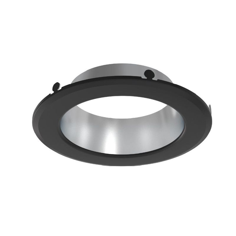 4in Commercial Downlight Reflector Insert, Haze Reflector, Black Flange