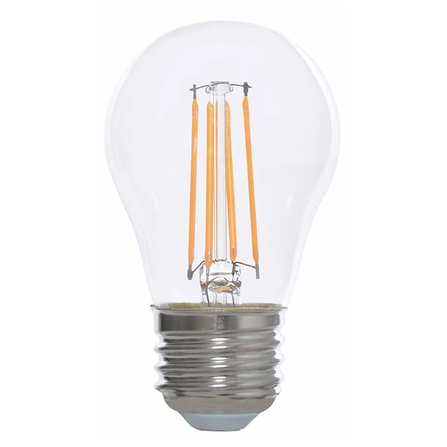 LED A-Shape (A15) Filament Bulb Clear Medium (E26) Base 120V 450 Lumen 15000 hours 82 CRI Dimmable LED A-Shape (A15) Filament Bulb Clear Medium (E26) Base 120V 450 Lumen 15000 hours 82 CRI Dimmable