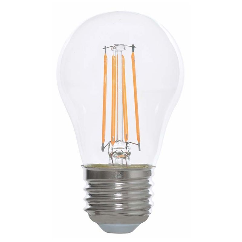 LED A-Shape (A15) Filament Bulb Clear Medium (E26) Base 120V 450 Lumen 15000 hours 82 CRI Dimmable