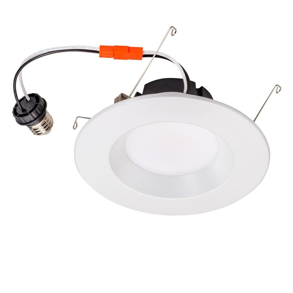 Topaz LED Performance Retrofit Downlight 6in 9W 5-Color Select Smooth Trim Polyamide Plastic 770lm IC Rated Dimmable