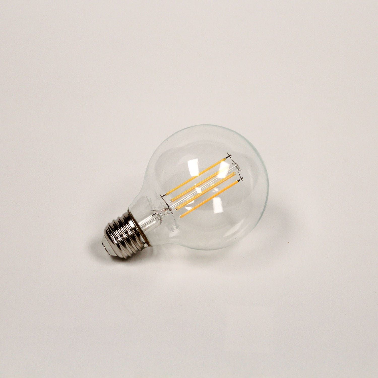 LED Globe (G25) Filament Bulb Clear Medium (E26) Base 120V 800 Lumen 15000 hours 80 CRI Dimmable