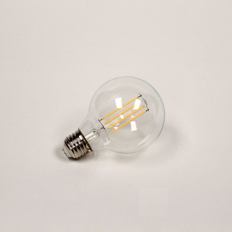 LED Globe (G25) Filament Bulb Clear Medium (E26) Base 120V 800 Lumen 15000 hours 80 CRI Dimmable