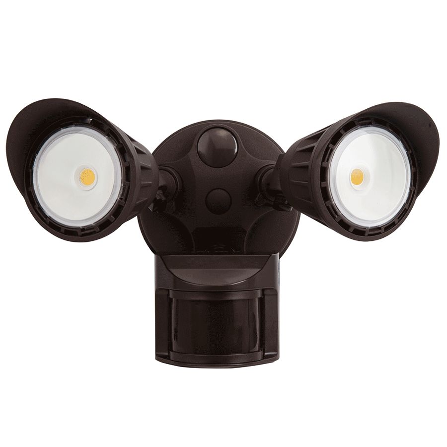 Patrol Security Flood With Motion Sensor 20W 3000K Universal Mounting Location Bronze Finish 120 277V
