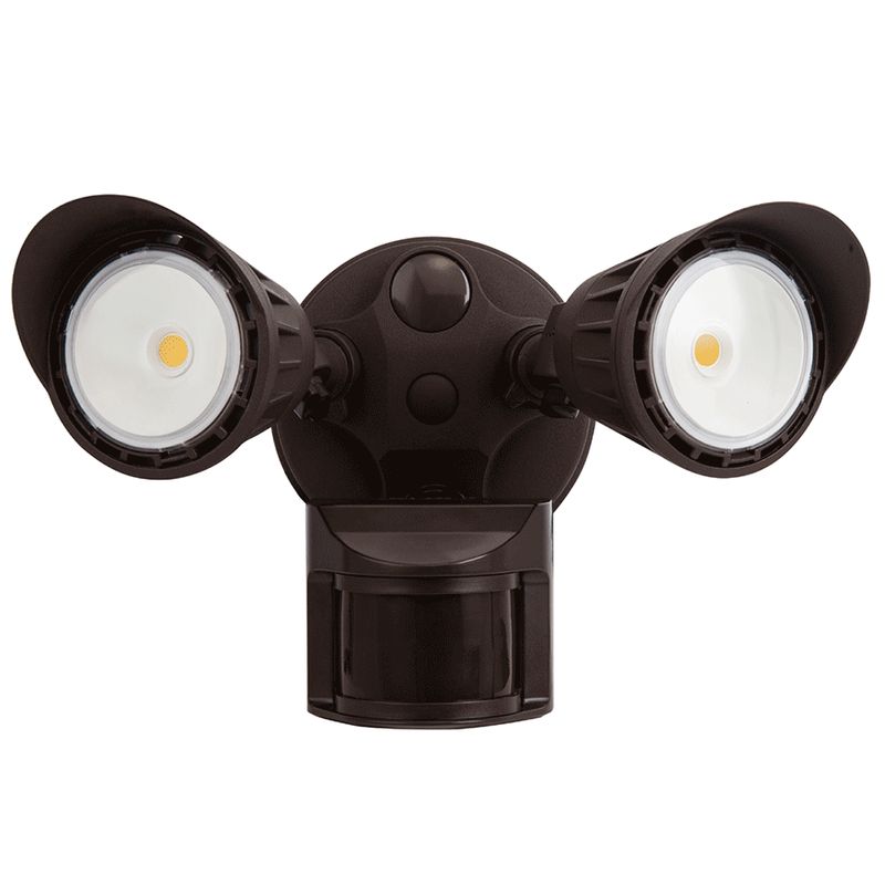 Patrol Security Flood With Motion Sensor 20W 3000K Universal Mounting Location Bronze Finish 120 277V