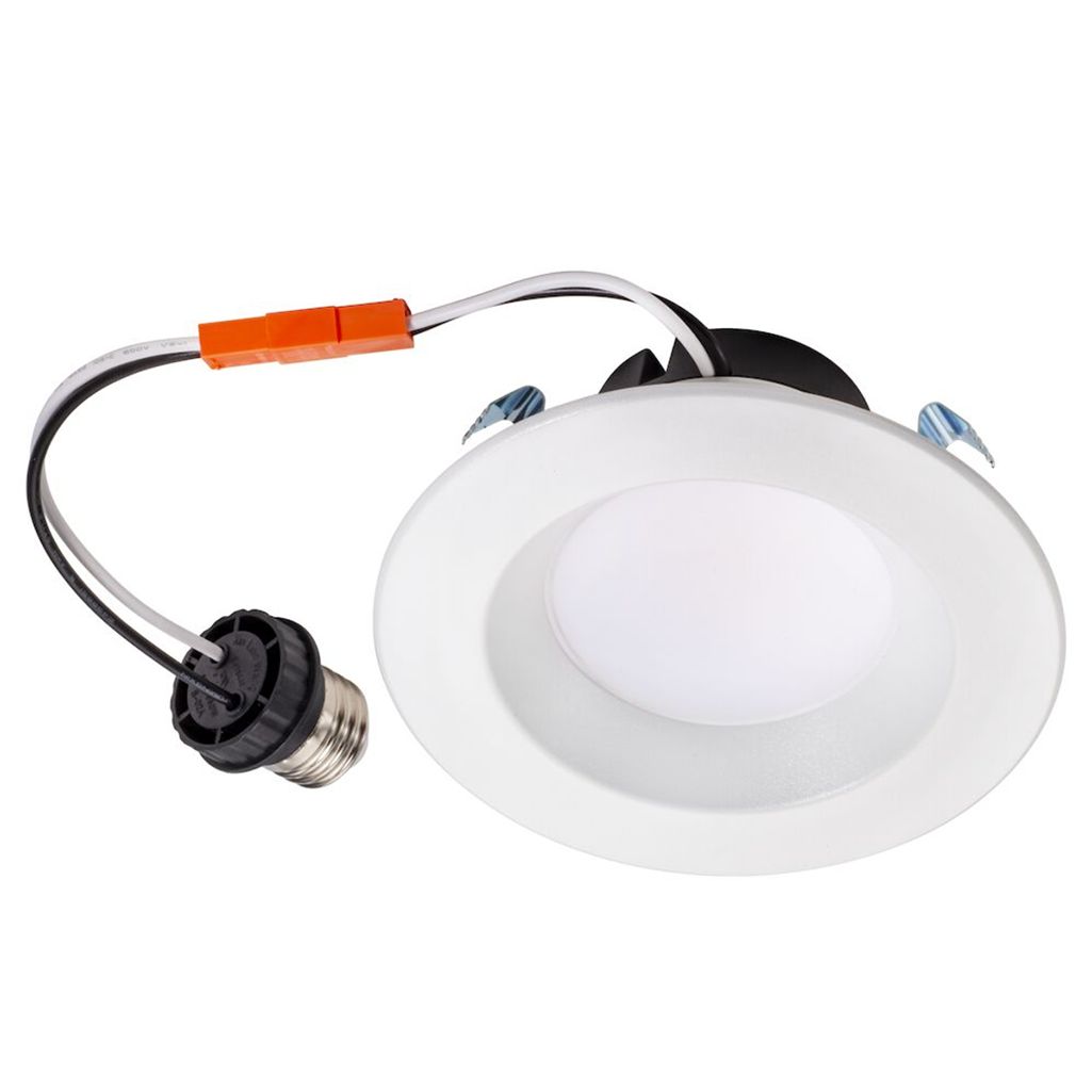 Topaz LED Performance Retrofit Downlight 4in 6.5W 5-Color Select Smooth Trim Polyamide Plastic 550lm IC Rated Dimmable
