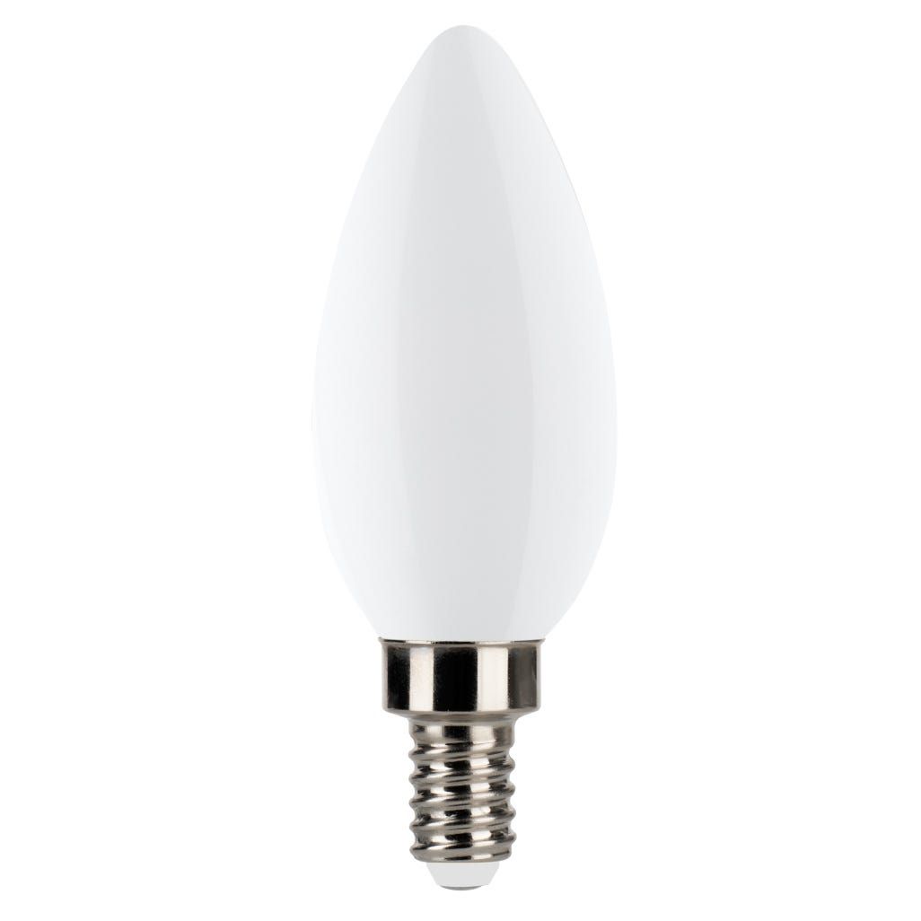 LED Filament Bullet B11 Bulb Candelabra (E12) Base 5000K 3.3W 300 Lumens (40W Equiv) Frosted Dimmable T20 Gen-4 LED Filament Bullet B11 Bulb Candelabra (E12) Base 5000K 3.3W 300 Lumens (40W Equiv) Frosted Dimmable T20 Gen-4